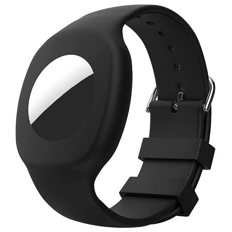 Apple AirTag Silikonarmband Barn svart - Perfekt på leklandet eller i parken