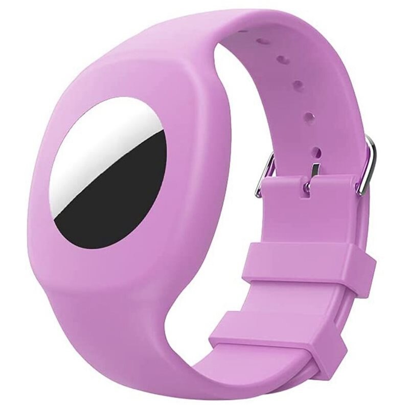Apple AirTag Silikonarmband Barn lila - Perfekt på leklandet eller i parken