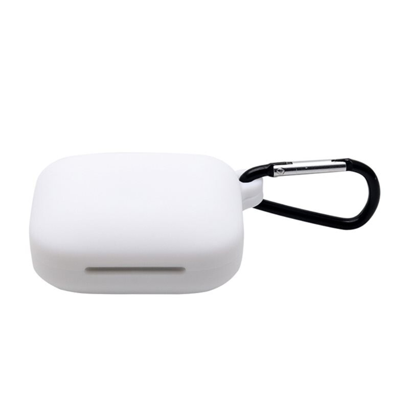 Silikonskal med karbinhake OnePlus Buds Pro vit - Skydda och håll koll på dina hörlurar
