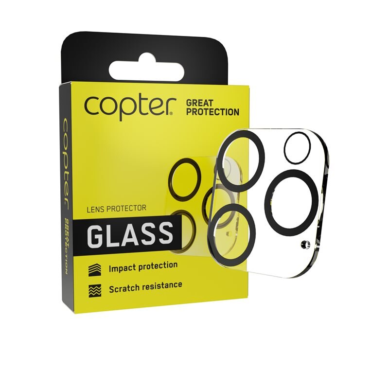 Copter Exoglass Linsskydd iPhone 16 Pro - Heltäckande linsskydd i glas