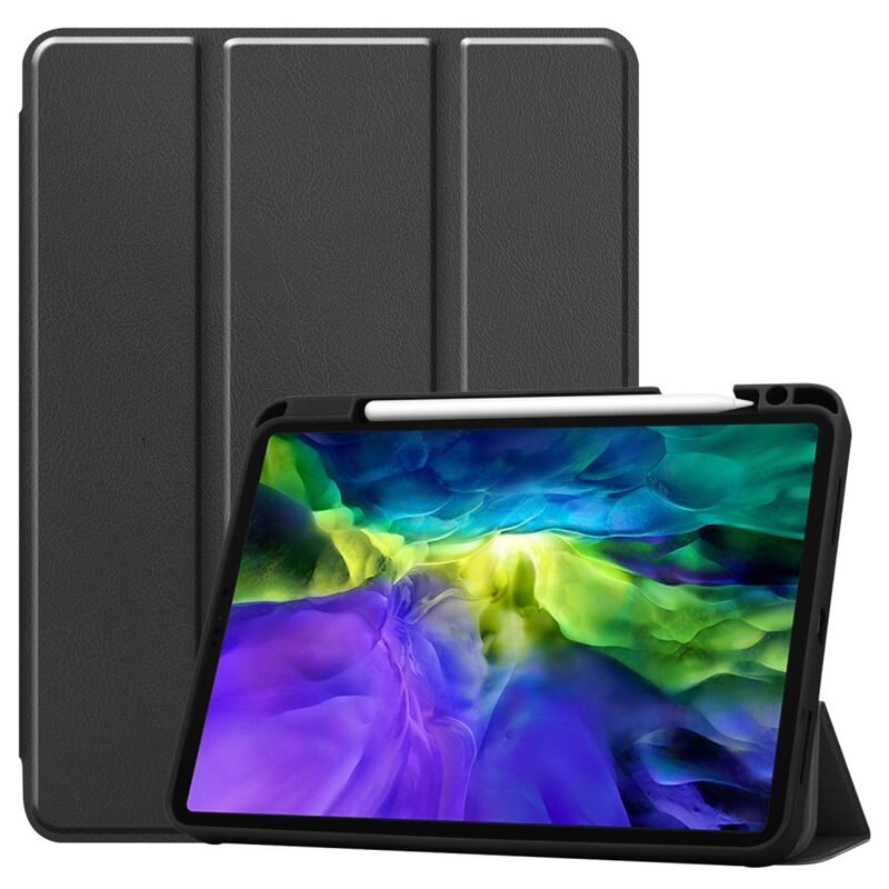 Apple iPad Pro 11 1st Gen (2018) Fodral Tri-fold med Pencil-hållare Svart - Skyddande fodral