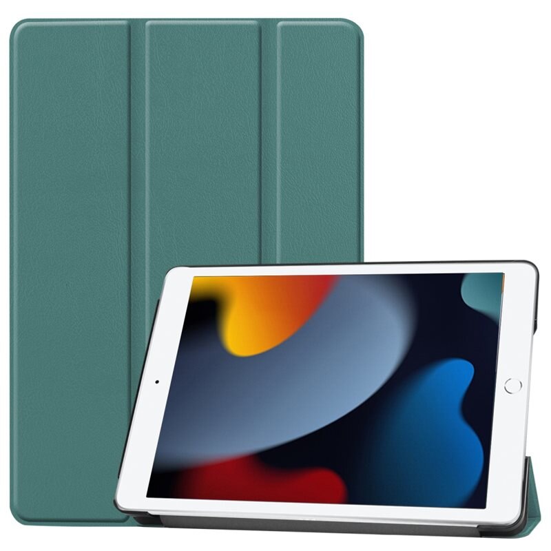 Fodral Tri-fold Apple iPad 10.2 8th Gen (2020) Grön - Skyddande fodral med stödfunktion