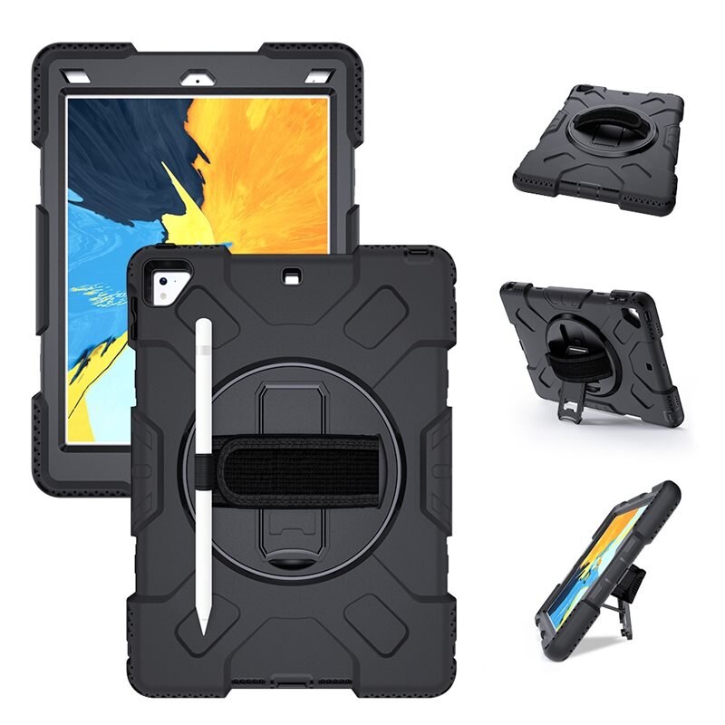 Stöttåligt Hybridskal med axelrem iPad 9.7 5th Gen (2017) svart - Skyddande fodral
