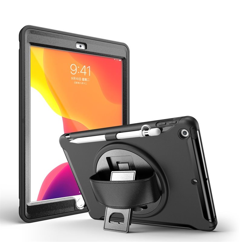 Stöttåligt Hybridskal iPad 10.2 8th Gen (2020) svart - Skyddande fodral