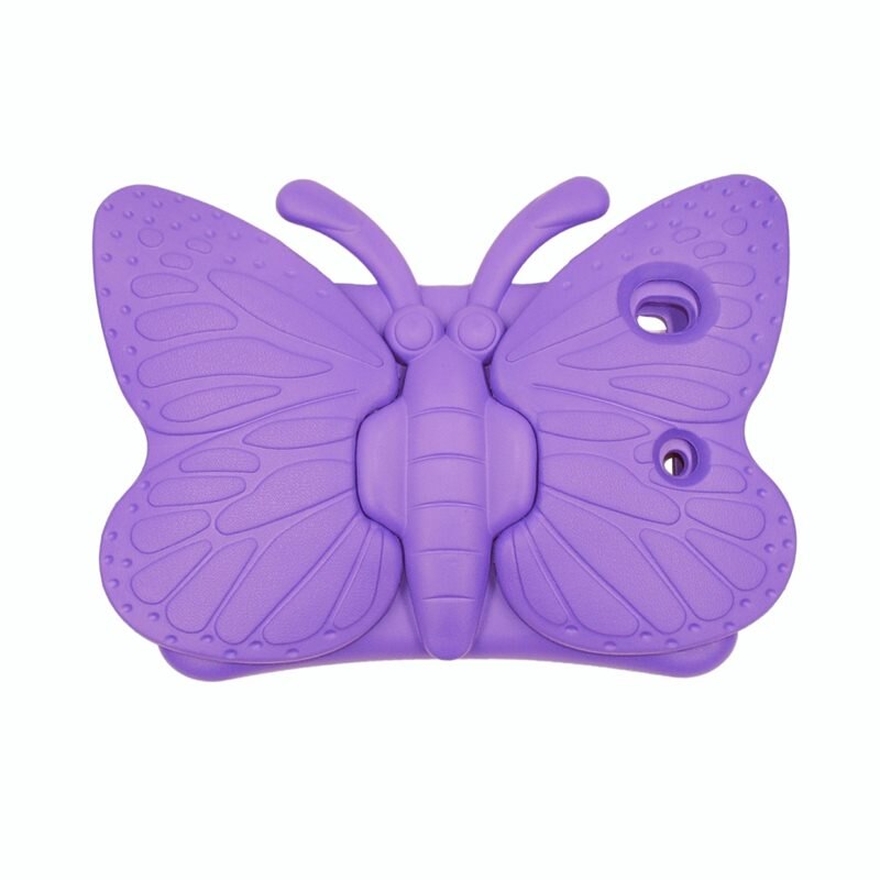 Barnskal fjäril iPad Air 10.5 3rd Gen (2019) lila - Skyddande fodral till barn - Ställfunktion