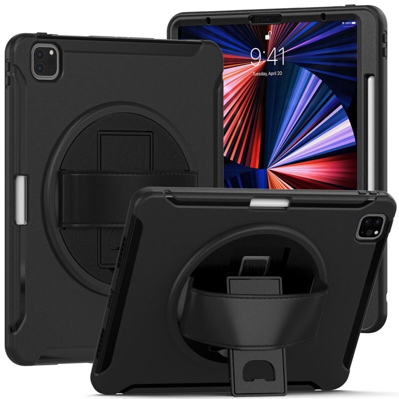 Stöttåligt Hybridskal iPad Pro 12.9 4th Gen (2020) svart - Skyddande fodral
