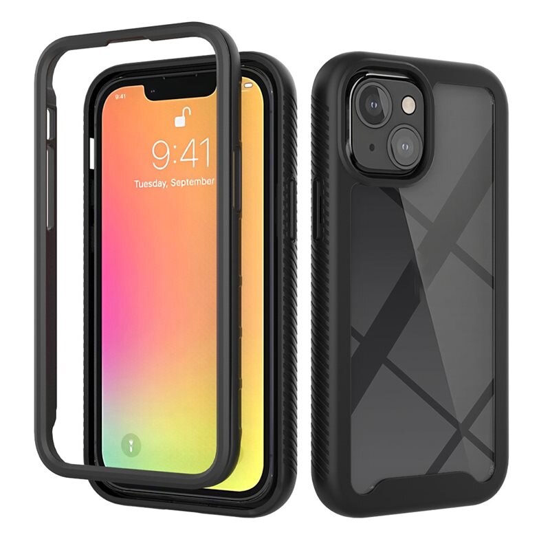 Heltäckande Skal iPhone 13 Mini Svart - Heltäckande mobilskal i två lager