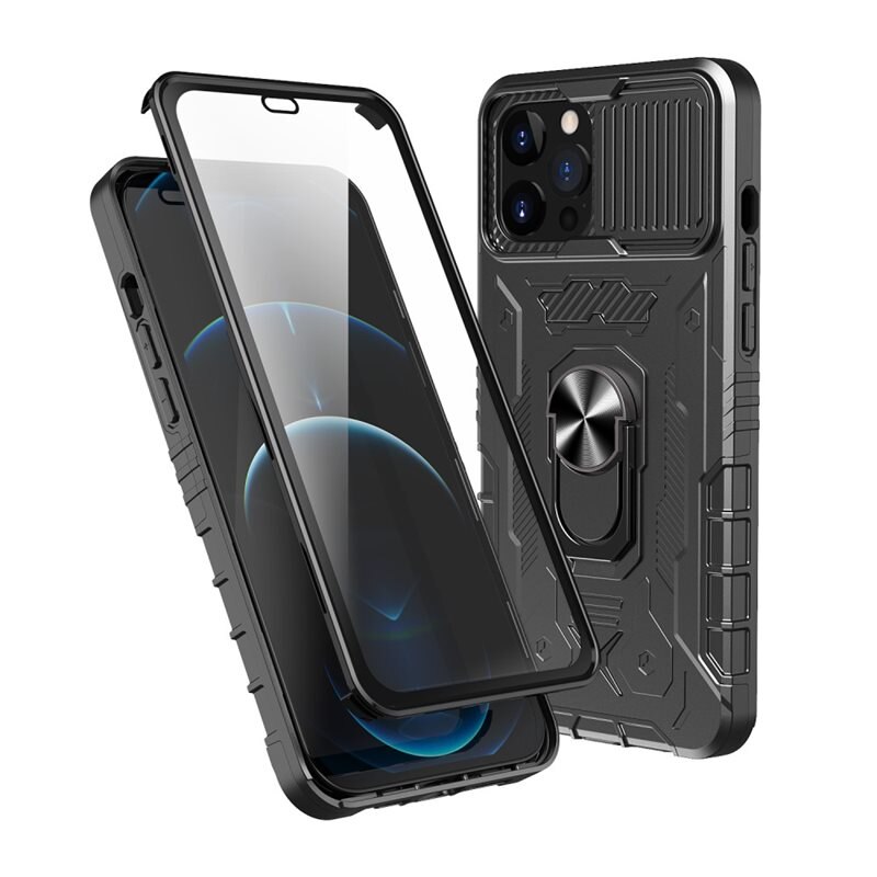 Tactical Full Protection Skal iPhone 13 Pro Max Svart - Tufft heltäckande mobilskal med kameraskydd