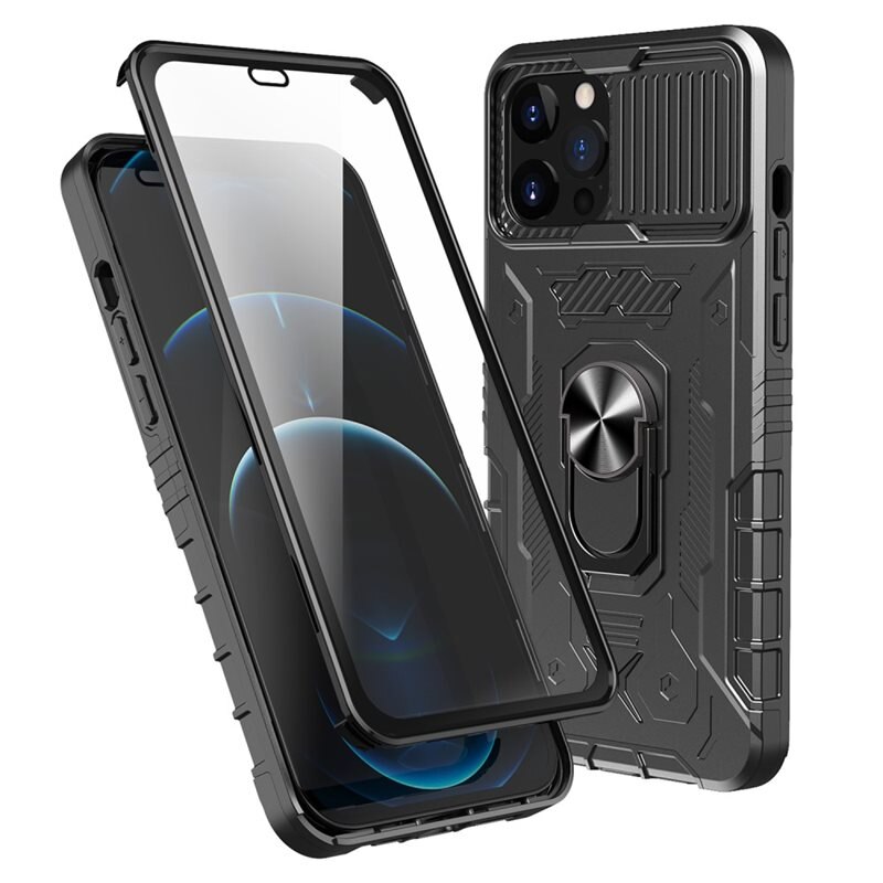 Tactical Full Protection Skal iPhone 11 Pro Max Svart - Tufft heltäckande mobilskal med kameraskydd