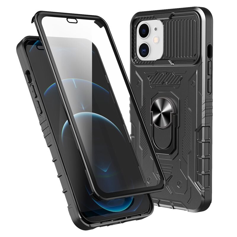 Tactical Full Protection Skal iPhone 11 Svart - Tufft heltäckande mobilskal med kameraskydd