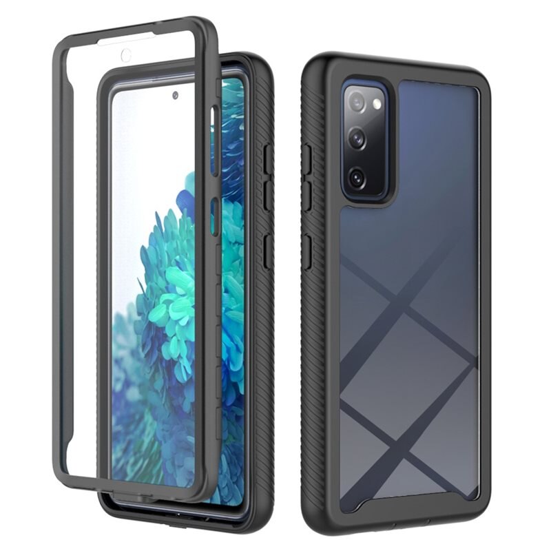 Full Protection Skal Samsung Galaxy S20 FE Svart - Heltäckande skal med integrerat skärmskydd