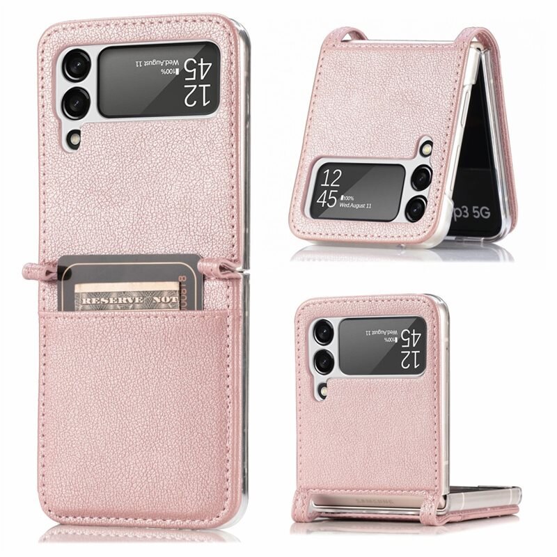 tectTech Slimmat Plånboksfodral Samsung Galaxy Z Flip 3 rosa