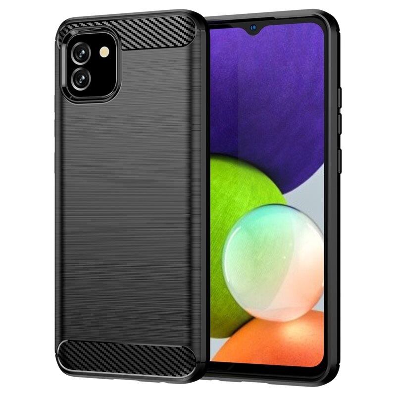 tectTech Samsung Galaxy A03 Skal TPU Brushed Svart - Mobilskal i snygg design