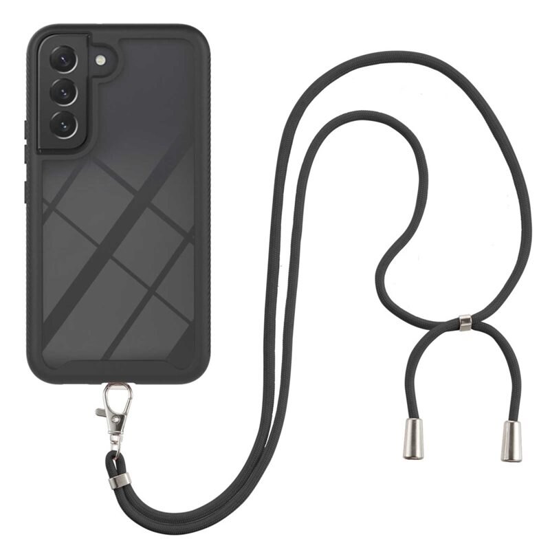 Heltäckande Skal Halsband Samsung Galaxy S23 Plus svart - Heltäckande mobilskal med halsband