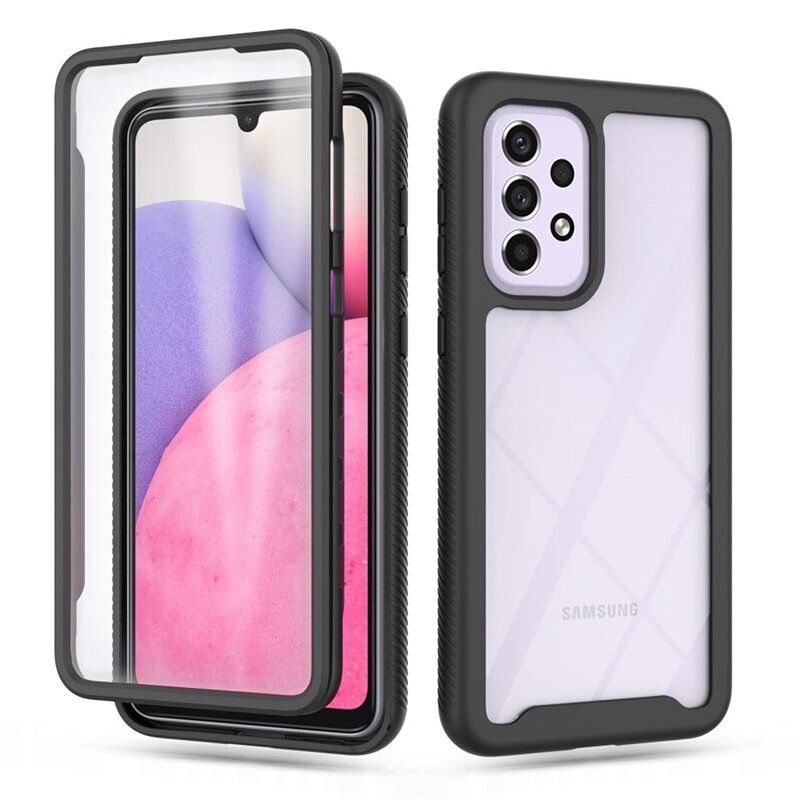 Full Protection Skal Samsung Galaxy A33 Svart - Heltäckande skal med integrerat skärmskydd