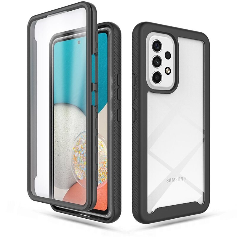 Full Protection Skal Samsung Galaxy A53 Svart - Heltäckande skal med integrerat skärmskydd