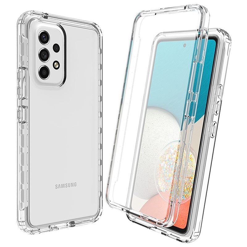 Full Protection Skal Samsung Galaxy A53 Genomskinlig - Heltäckande skal med integrerat skärmskydd