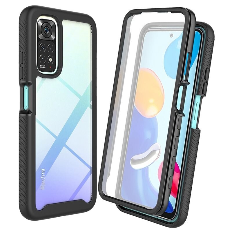 Full Protection Skal Xiaomi Redmi Note 11 Pro Svart - Heltäckande skal med integrerat skärmskydd