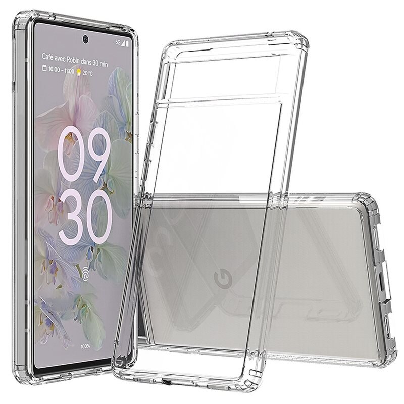 tectTech Crystal Hybrid Skal Google Pixel 6a Transparent - Stöttåligt mobilskal