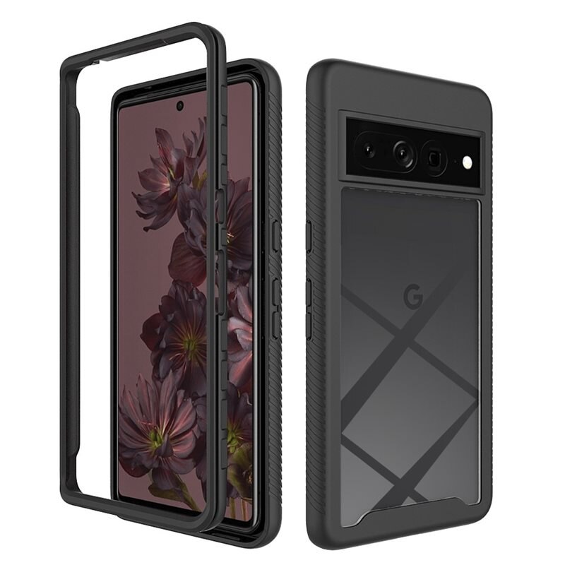 Heltäckande Skal Google Pixel 7 Pro Svart - Heltäckande mobilskal i två lager