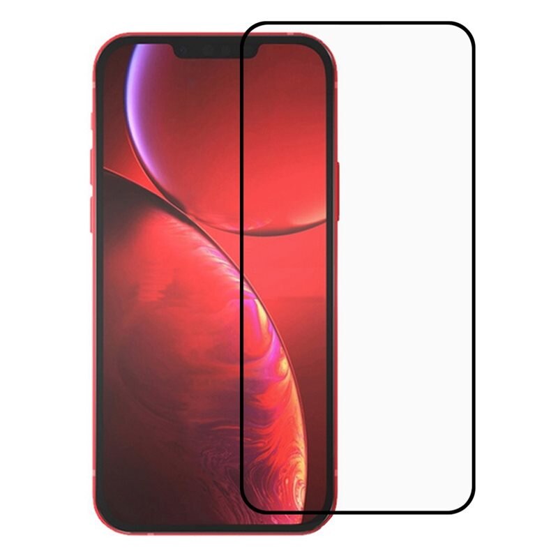 Heltäckande Härdat Glas Skärmskydd iPhone 13 Pro - Skärmskydd som täcker hela skärmen, med svart kant