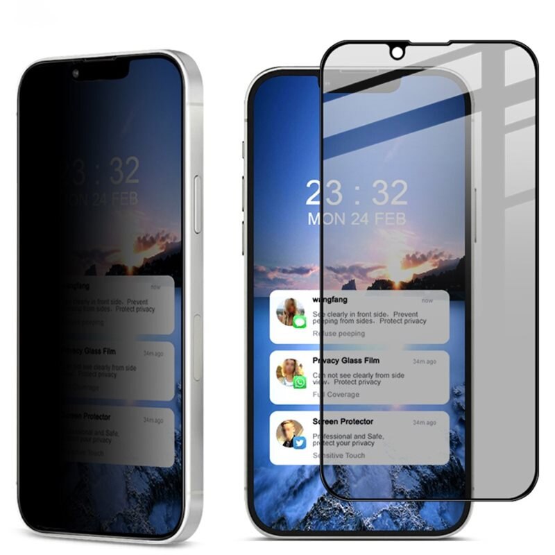 Imak Heltäckande Privacy Skärmskydd iPhone 13 Pro Max - Anti-spion skärmskydd, sekretess