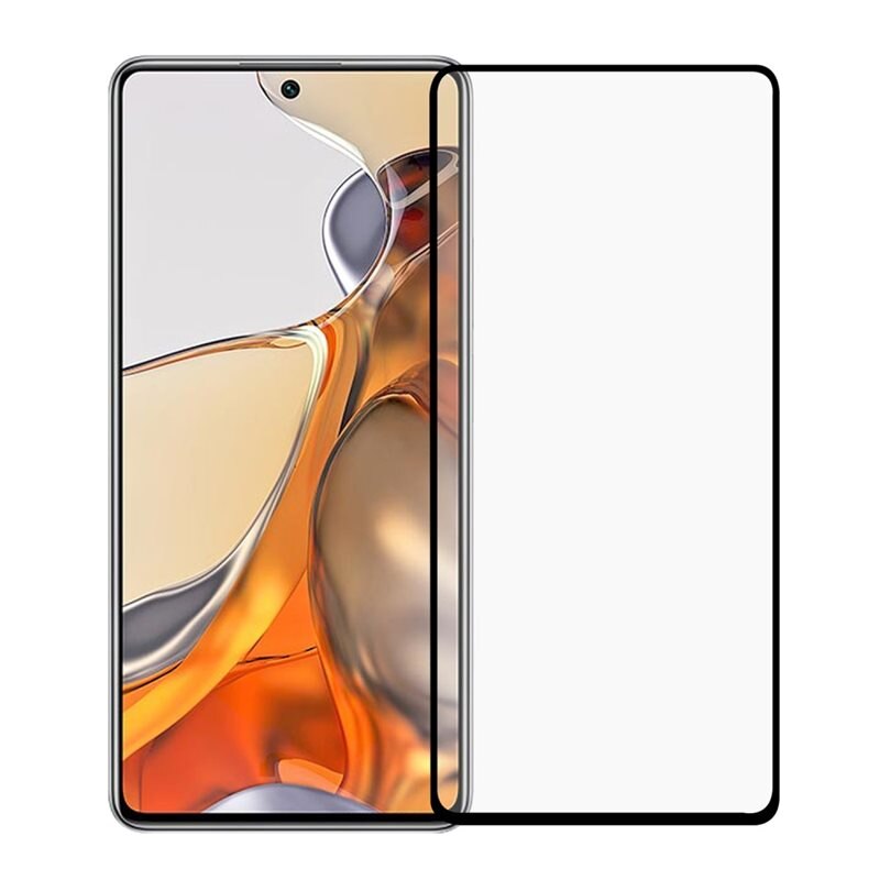 Heltäckande Härdat Glas Skärmskydd Xiaomi 11T/11T Pro - Skärmskydd som täcker hela skärmen, med svart kant