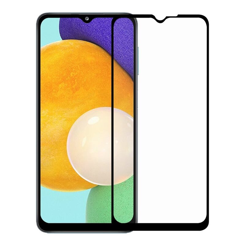 Heltäckande Härdat Glas Skärmskydd Samsung Galaxy A13 5G - Skärmskydd som täcker hela skärmen, med svart kant
