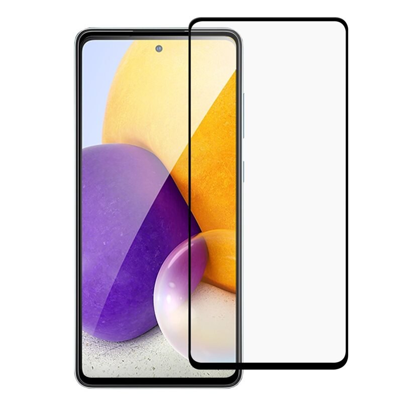 Heltäckande Härdat Glas Skärmskydd Samsung Galaxy A53 - Skärmskydd som täcker hela skärmen, med svart kant