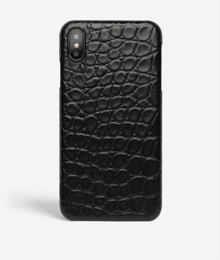 The Case Factory Skal iPhone Xs Max Small Croco Black
