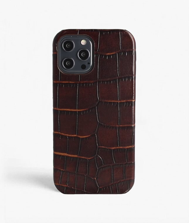 The Case Factory Skal iPhone 12 Pro Max Croco Brun