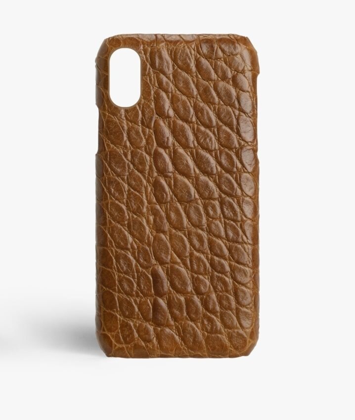 The Case Factory Skal iPhone Xs Max Small Croco Cognac