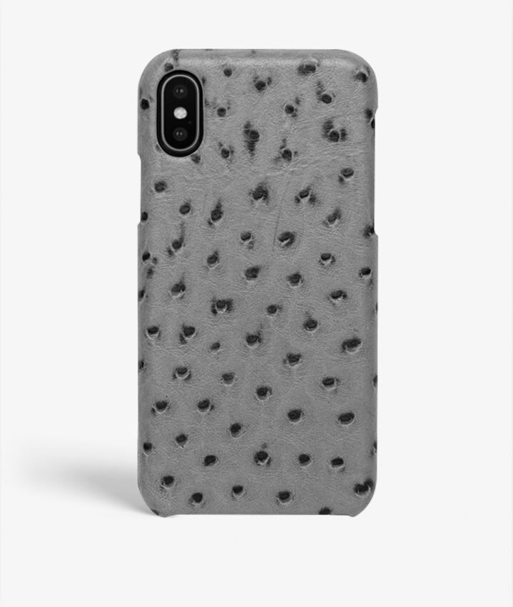 The Case Factory Skal iPhone Xs Max Ostrich Grå