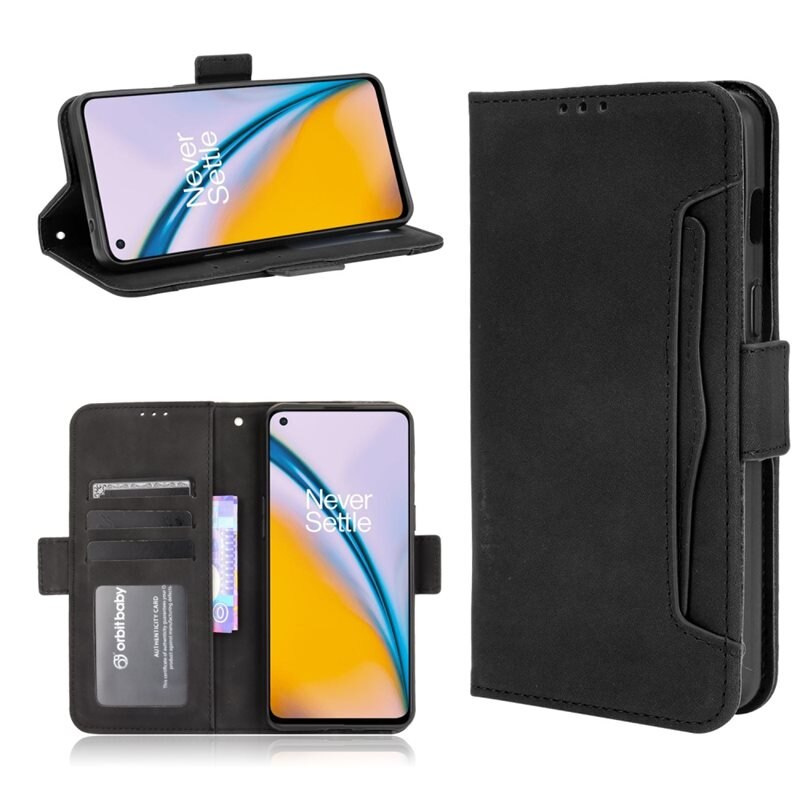 Multi Plånboksfodral OnePlus Nord 2 5G svart - Mobilfodral - Kortfack och sedelficka