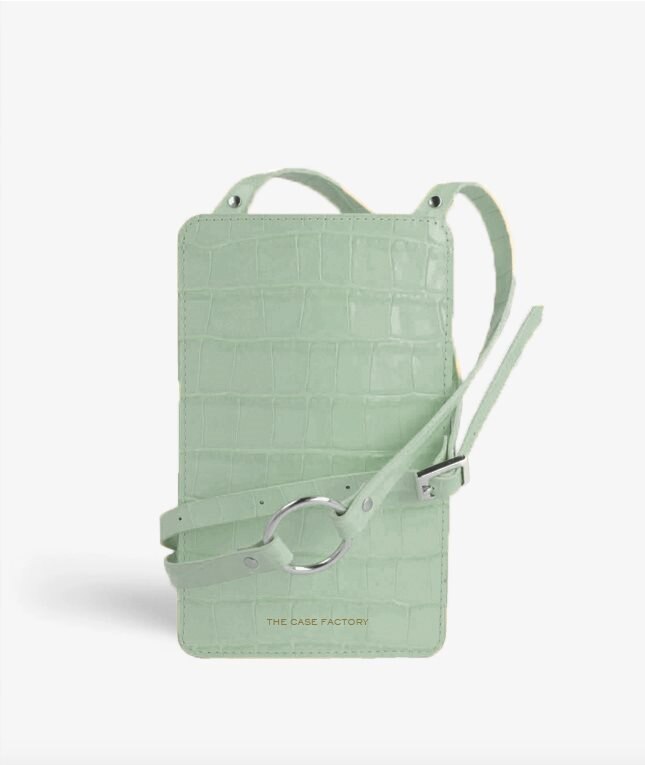 The Case Factory Smart Crossbody Väska Croco Teal