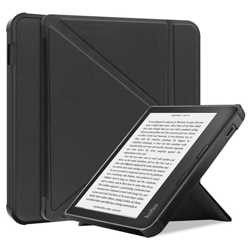 Fodral Origami Kobo Libra 2 svart - Skyddande fodral