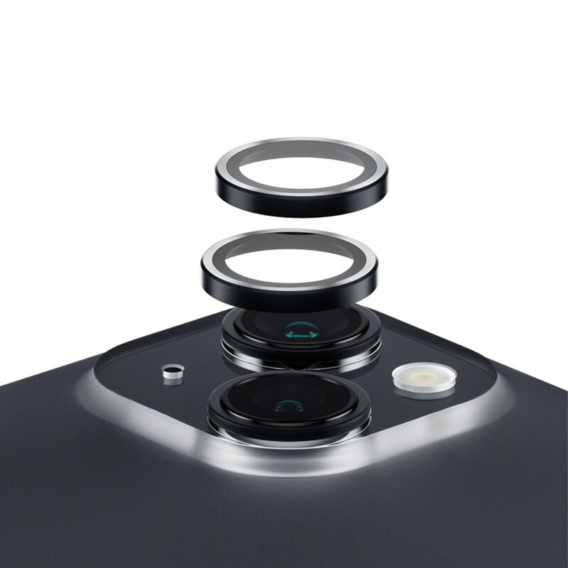 PanzerGlass iPhone 15 Plus Hoops Camera Lens Protector Svart