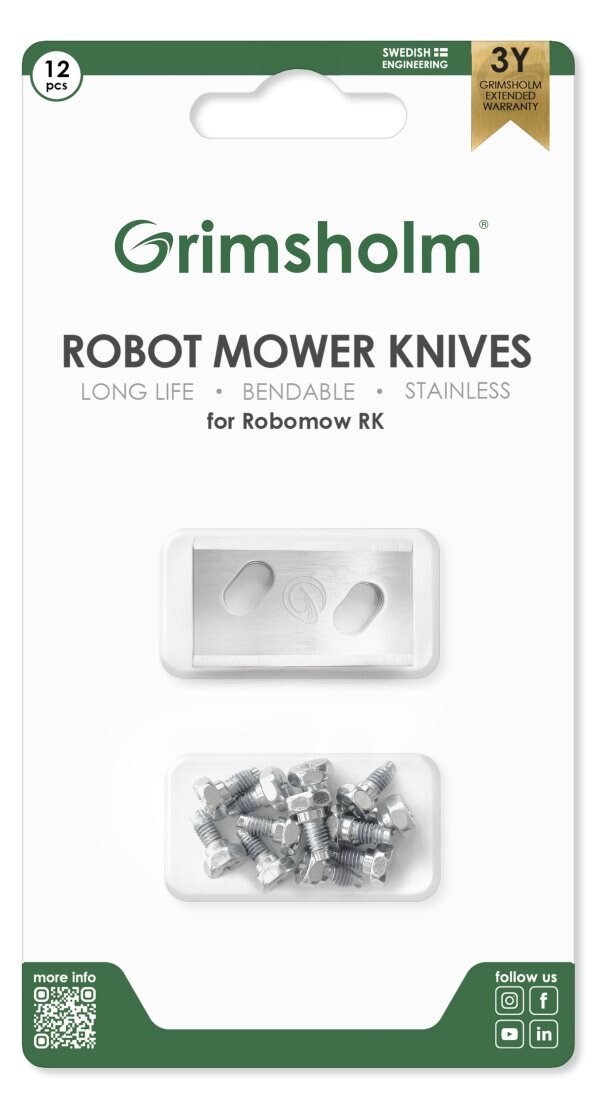 Grimsholm 12-pack Knivar till Robomow RK1000 Pro