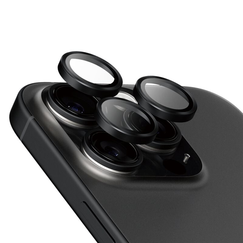 PanzerGlass iPhone 16 Pro Hoops Ceramic Camera Lens Protector Black