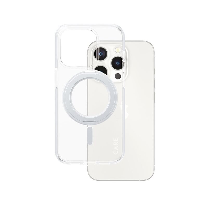 CARE by PanzerGlass iPhone 15 Pro Kickstand Case MagSafe transparent - Mobilskal med MagSafe