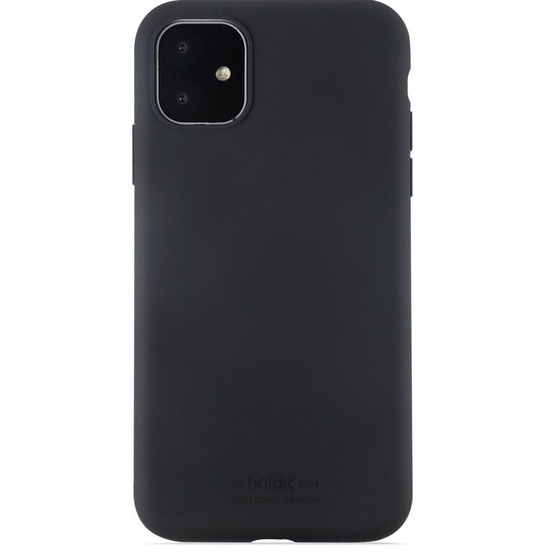 Holdit Silikonskal iPhone 11 Svart - Trendigt skal i färg