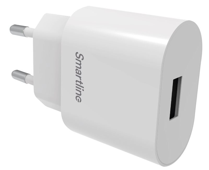 Smartline USB Väggladdare 2.4A 12W Vit - Väggladdare - Ladda snabbt och smidigt