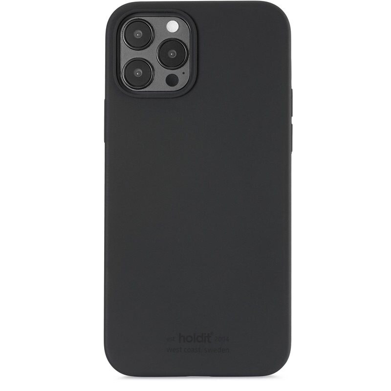 Holdit Silikonskal iPhone 12/iPhone 12 Pro Svart - Trendigt skal i färg
