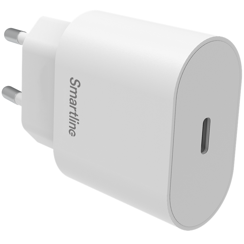 Smartline Power Delivery Laddare 20W USB-C vit - Ladda snabbt och smidigt
