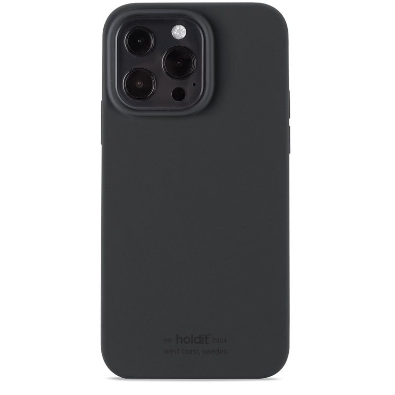 Holdit Silikonskal iPhone 13 Pro Svart - Trendigt skal i färg