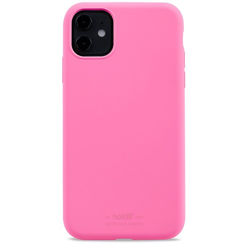 Holdit Silikonskal iPhone Xr Bright Pink - Trendigt skal i färg