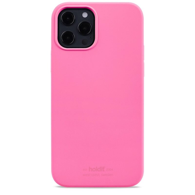 Holdit Silikonskal iPhone 12/iPhone 12 Pro Bright Pink - Trendigt skal i färg