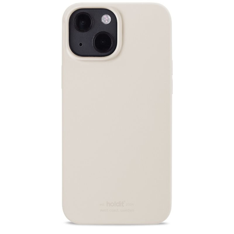 Holdit Silikonskal iPhone 14 Light Beige - Trendigt skal i färg