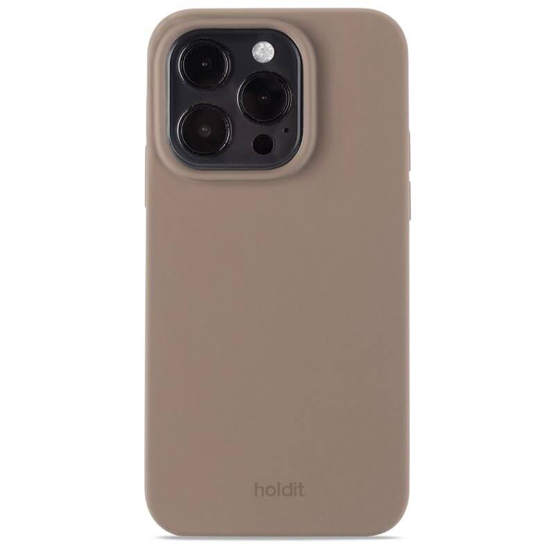 Holdit Silikonskal iPhone 14 Pro Mocha Brun - Trendigt skal i färg