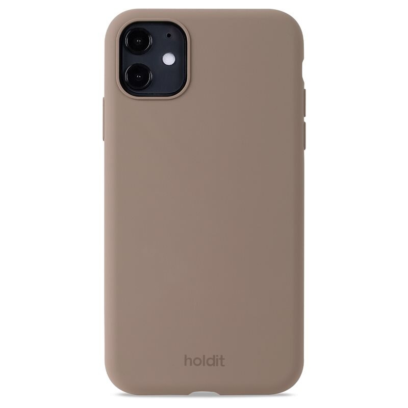 Holdit Silikonskal iPhone Xr Mocha Brown - Trendigt skal i färg